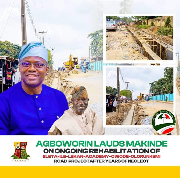 Read more about the article Agboworin Lauds Makinde On Ongoing Rehabilitation Of Eleta-Ile-Lekan – Academy – Owode – Olorunkemi Road After Years Of Neglect