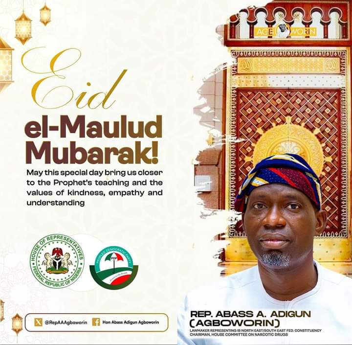 Read more about the article Eid-El-Mawlud: Agboworin Congratulates Muslim Ummah, Urges Them To Pray For End Of Hardship In Nigeria